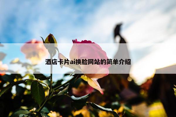酒店卡片ai换脸网站的简单介绍