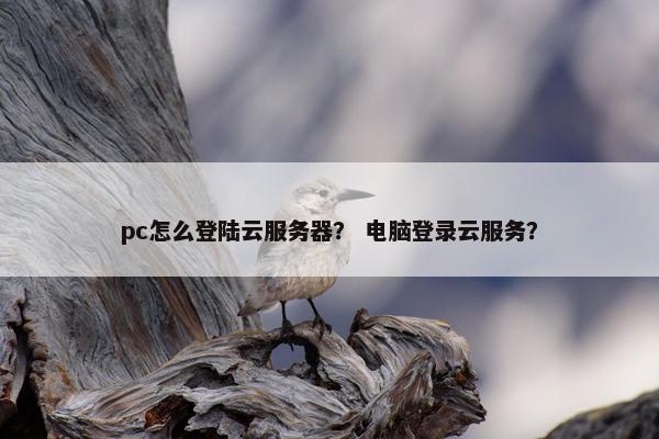 pc怎么登陆云服务器？ 电脑登录云服务？