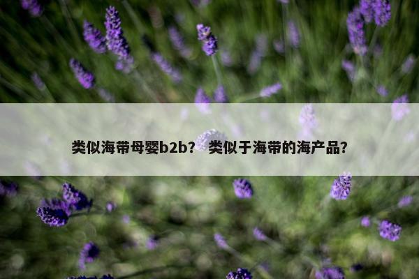 类似海带母婴b2b？ 类似于海带的海产品？