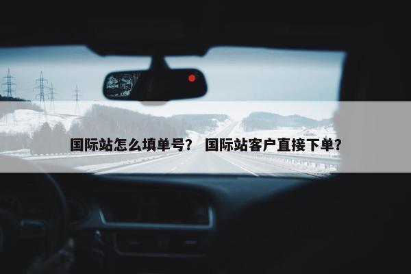 国际站怎么填单号？ 国际站客户直接下单？