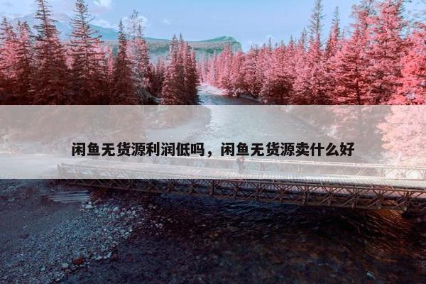 闲鱼无货源利润低吗，闲鱼无货源卖什么好