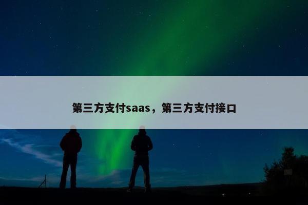 第三方支付saas，第三方支付接口