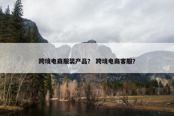跨境电商服装产品？ 跨境电商客服？