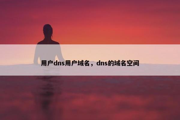 用户dns用户域名，dns的域名空间