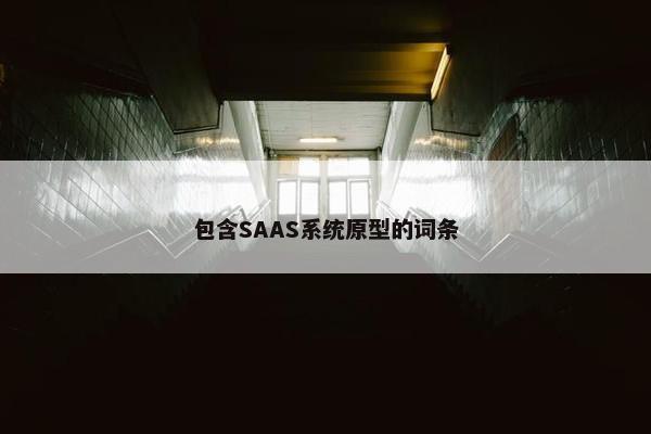 包含SAAS系统原型的词条