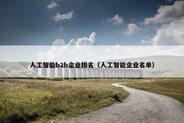 人工智能b2b企业排名（人工智能企业名单）