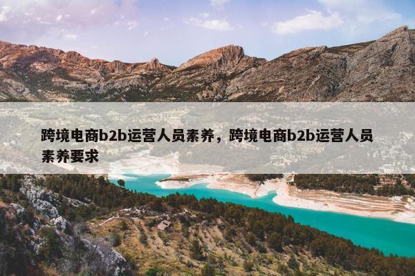 跨境电商b2b运营人员素养，跨境电商b2b运营人员素养要求