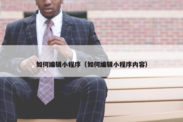 如何编辑小程序（如何编辑小程序内容）