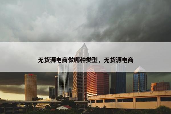 无货源电商做哪种类型，无货源电商