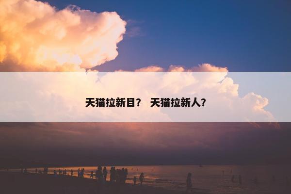 天猫拉新目？ 天猫拉新人？