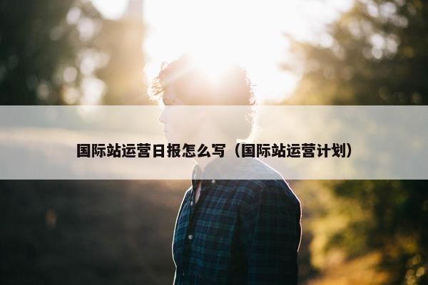 国际站运营日报怎么写（国际站运营计划）