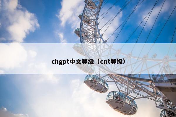 chgpt中文等级（cnt等级）
