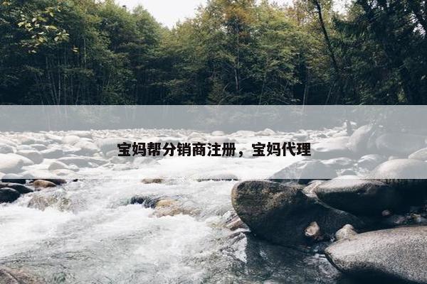 宝妈帮分销商注册，宝妈代理