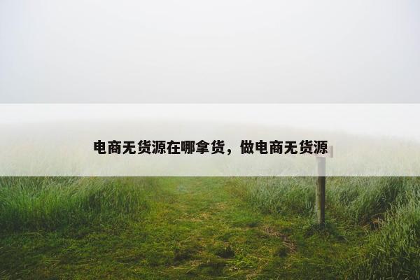电商无货源在哪拿货，做电商无货源