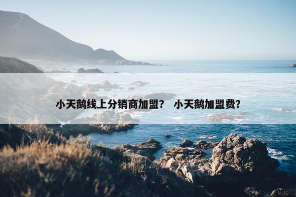 小天鹅线上分销商加盟？ 小天鹅加盟费？