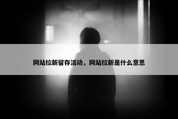网站拉新留存活动，网站拉新是什么意思