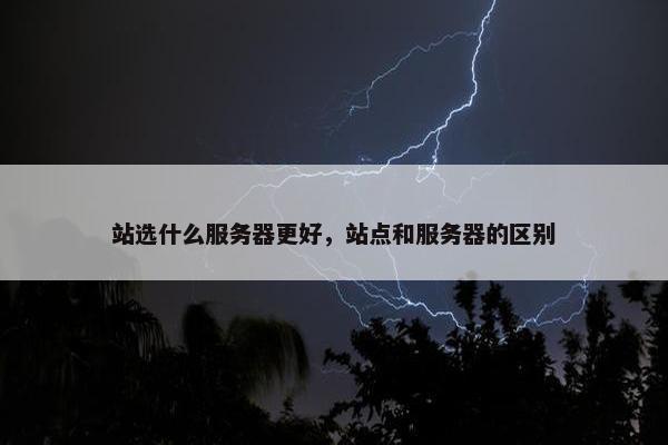 站选什么服务器更好，站点和服务器的区别