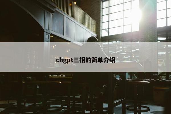 chgpt三招的简单介绍