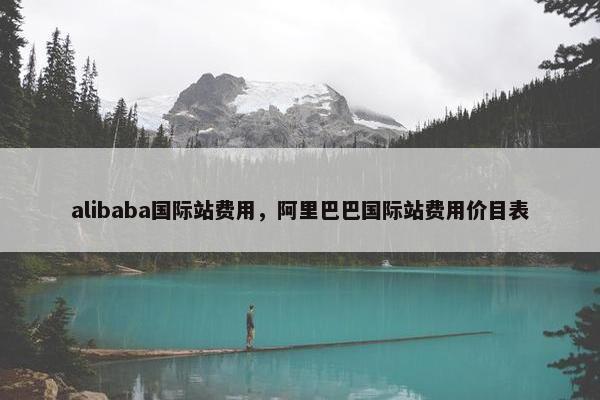 alibaba国际站费用，阿里巴巴国际站费用价目表