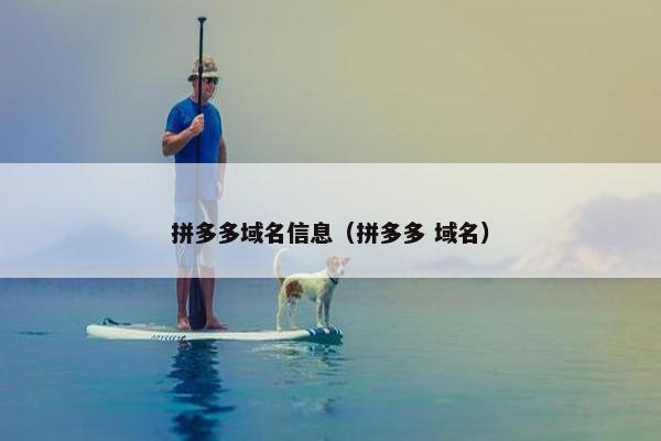 拼多多域名信息（拼多多 域名）