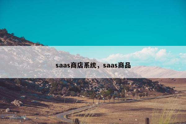 saas商店系统，saas商品