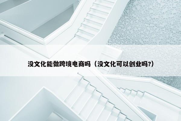 没文化能做跨境电商吗（没文化可以创业吗?）