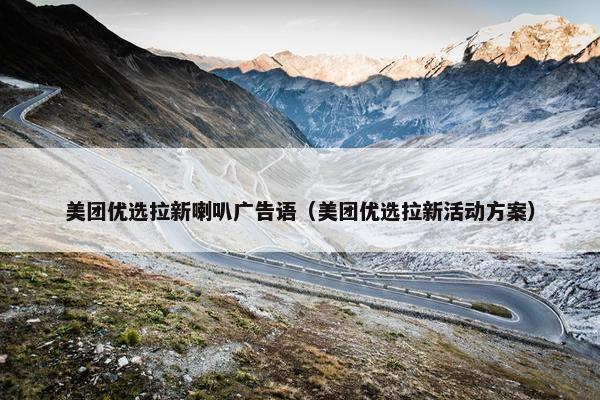 美团优选拉新喇叭广告语（美团优选拉新活动方案）