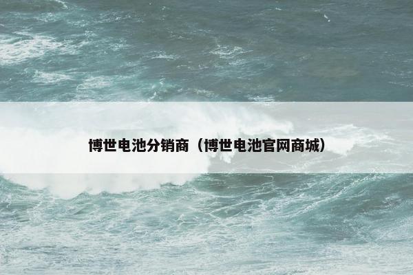 博世电池分销商（博世电池官网商城）