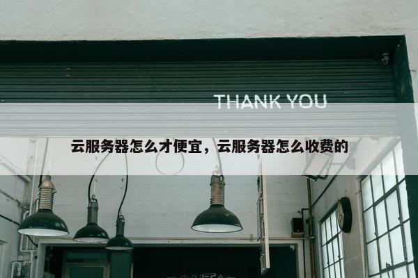 云服务器怎么才便宜，云服务器怎么收费的