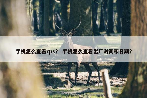 手机怎么查看cps？ 手机怎么查看出厂时间和日期？