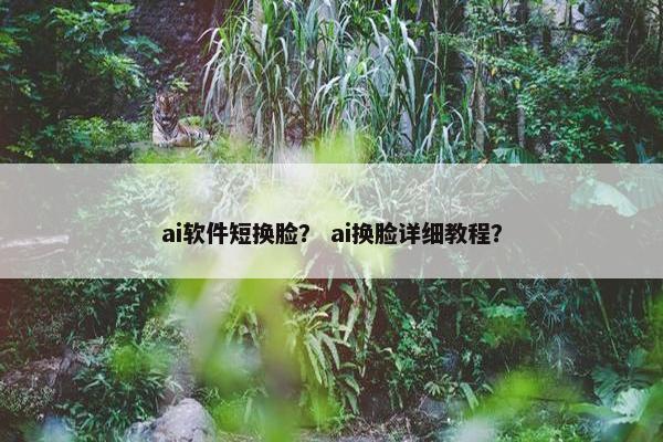 ai软件短换脸？ ai换脸详细教程？