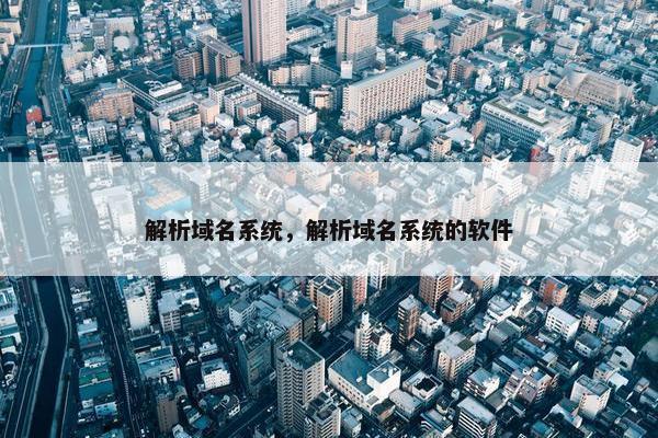 解析域名系统，解析域名系统的软件