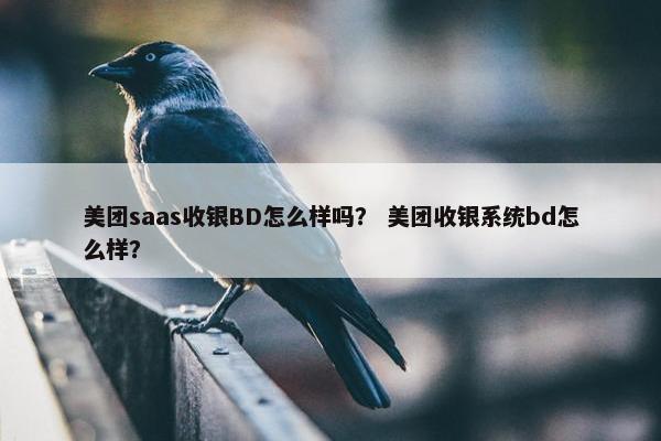 美团saas收银BD怎么样吗？ 美团收银系统bd怎么样？