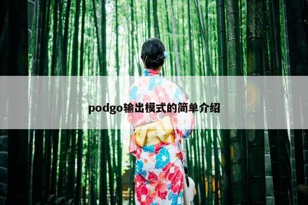 podgo输出模式的简单介绍