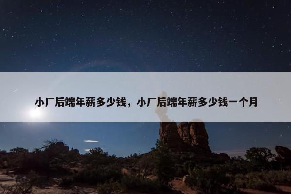 小厂后端年薪多少钱，小厂后端年薪多少钱一个月