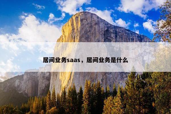 居间业务saas，居间业务是什么