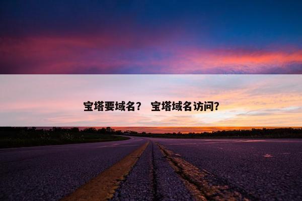 宝塔要域名？ 宝塔域名访问？