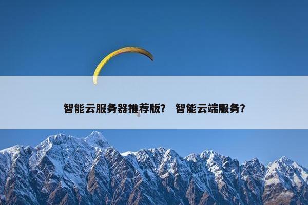 智能云服务器推荐版？ 智能云端服务？