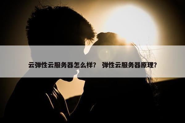 云弹性云服务器怎么样？ 弹性云服务器原理？