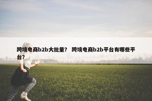 跨境电商b2b大批量？ 跨境电商b2b平台有哪些平台？
