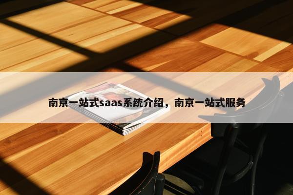 南京一站式saas系统介绍，南京一站式服务
