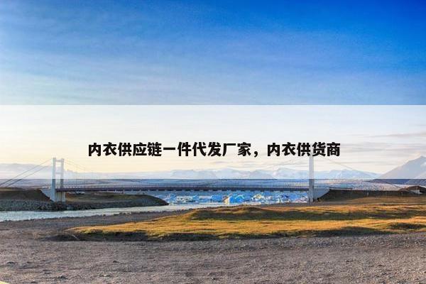 内衣供应链一件代发厂家，内衣供货商