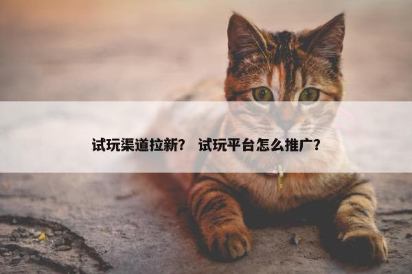 试玩渠道拉新？ 试玩平台怎么推广？