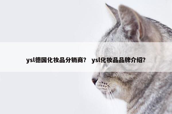 ysl德国化妆品分销商？ ysl化妆品品牌介绍？