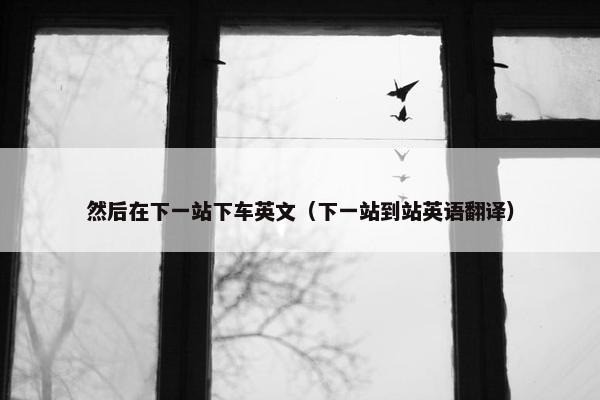 然后在下一站下车英文（下一站到站英语翻译）