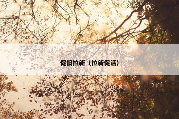 促旧拉新（拉新促活）