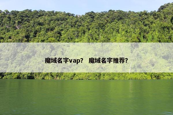 魔域名字vap？ 魔域名字推荐？