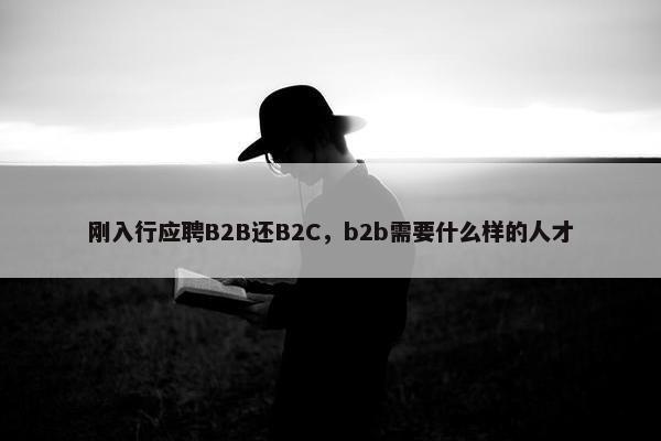 刚入行应聘B2B还B2C，b2b需要什么样的人才