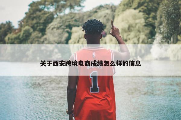 关于西安跨境电商成绩怎么样的信息