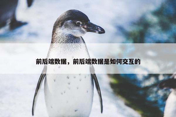 前后端数据，前后端数据是如何交互的